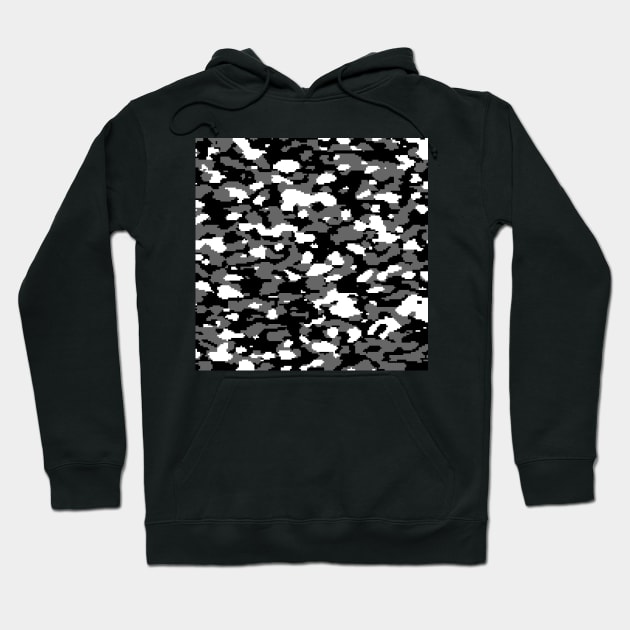 Black and white Camo pattern digital Camouflage Hoodie by Tshirtstory